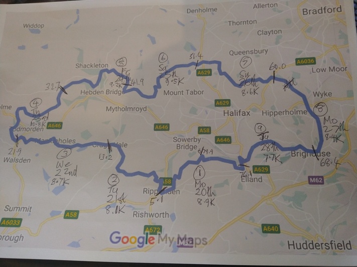 map of the route