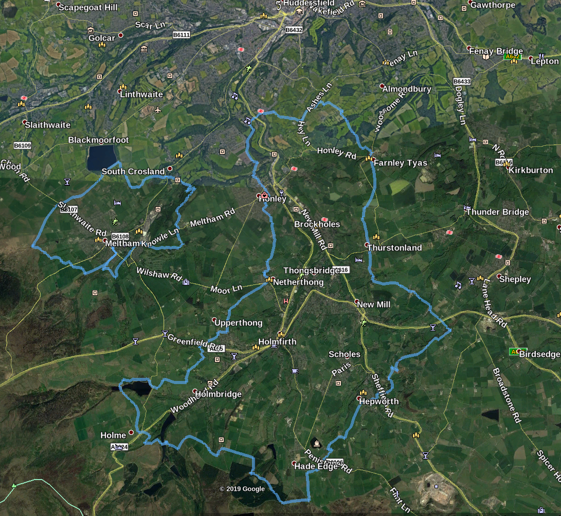 map of the route of the HVCW and MW